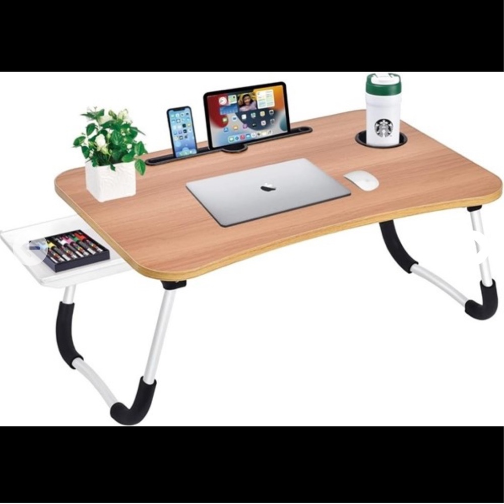 Laptop Bed Desk Table with Cup Holder